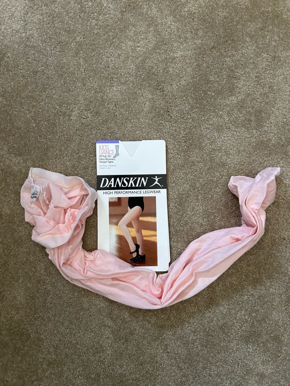 Danskin Light Pink Kids Dance Tights - Stretch Legwear